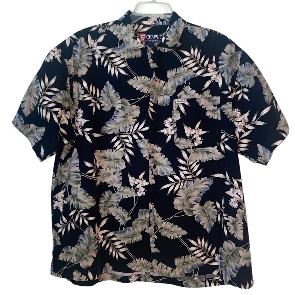 Chaps/Ralph Lauren short sleeve button up, cotton, Hawaiian shirt. Size XL GUC - Picture 2 of 7